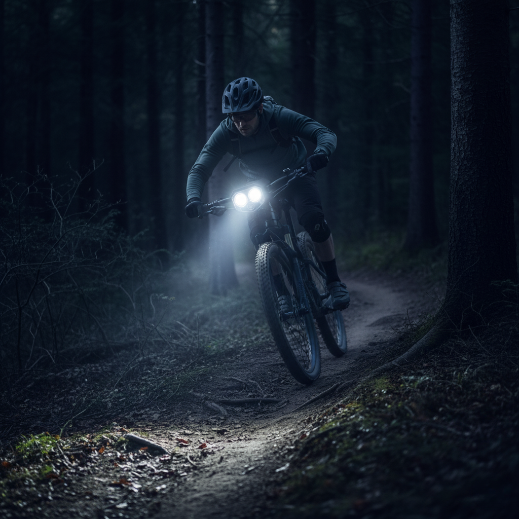 USB C and Solar Rechargeable Bike Headlight with Power Display and Adjustable Beam for Night Cycling