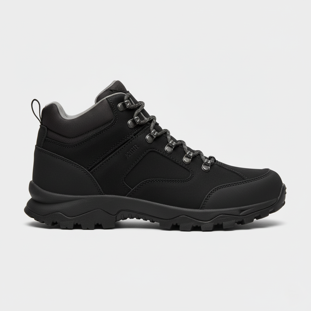 Mens Suede Hiking Shoes with Non Slip Rubber Sole and Ankle Support for Trail and Mountain Treks