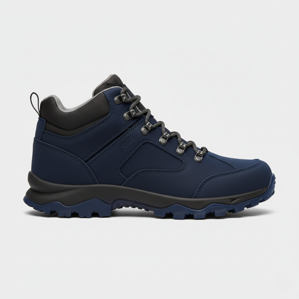 Mens Suede Hiking Shoes with Non Slip Rubber Sole and Ankle Support for Trail and Mountain Treks