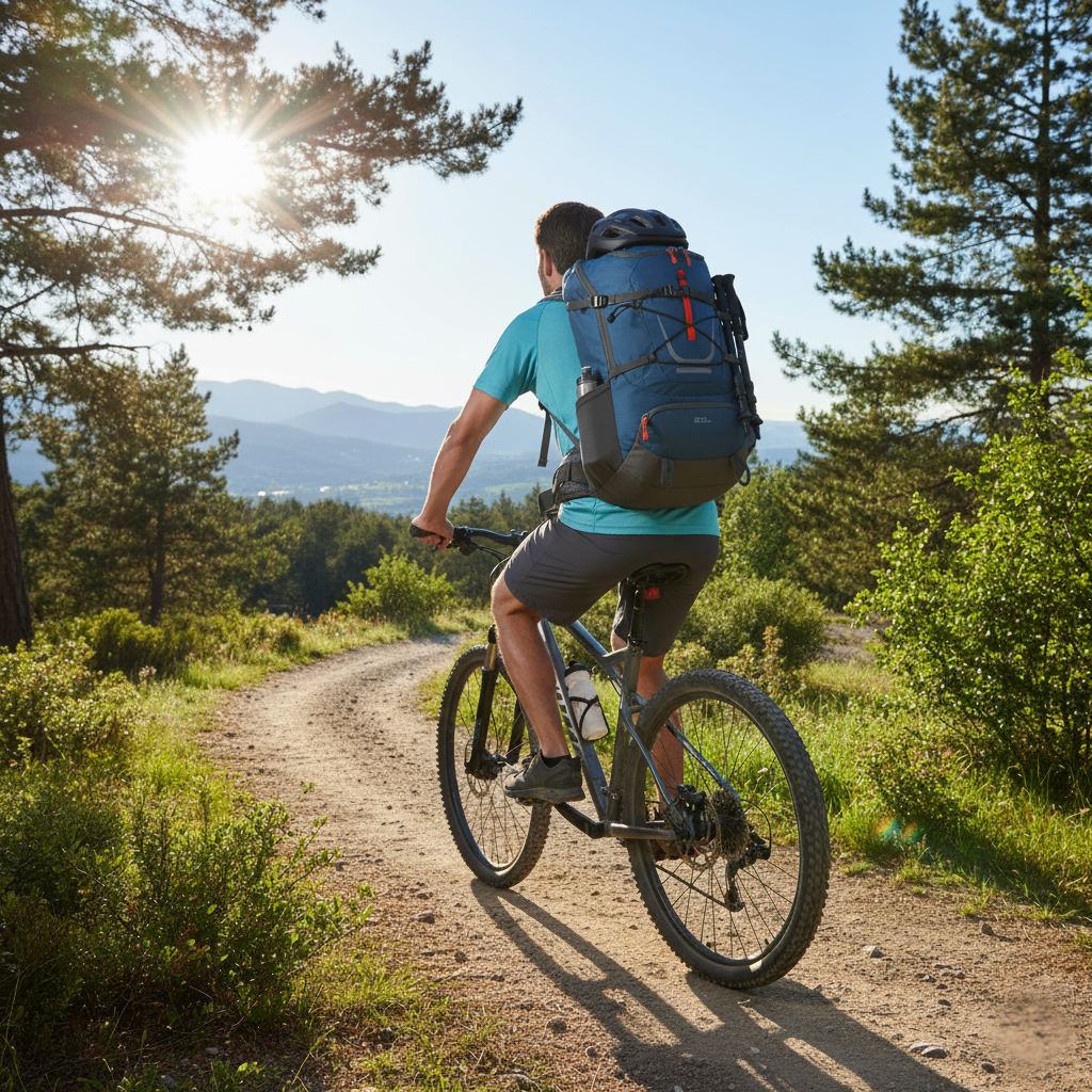 20L Lightweight Hiking Backpack with Ventilated Back and Gear Loops for Day Trips and Cycling