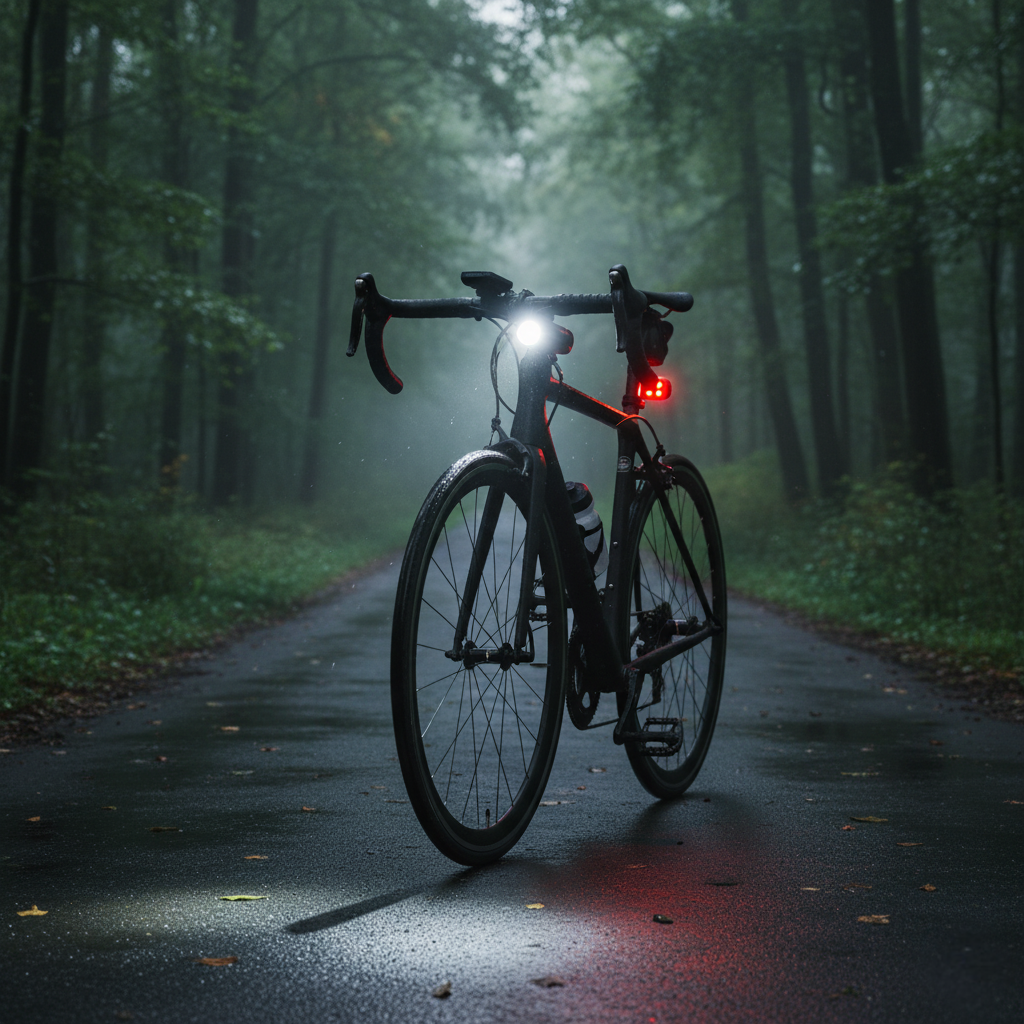 USB Rechargeable Bike Light Set with 300 Lumen Front and Rear Lights for Road and Trail Cycling
