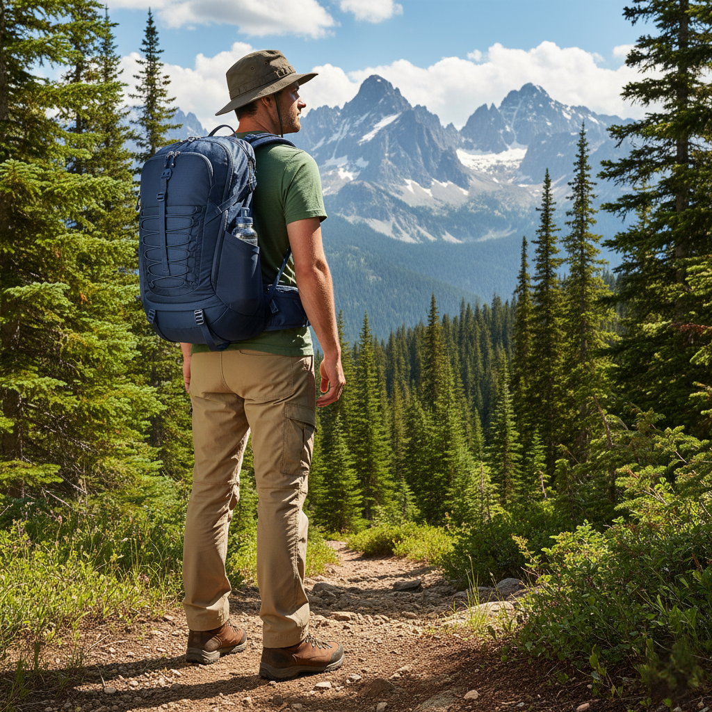 40L Lightweight Hiking Backpack with Laptop Sleeve and Gear Loops for Day Hikes and Travel
