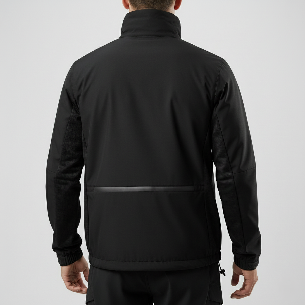 Men’s Windproof Hiking Jacket with Adjustable Hem and Breathable Fabric for Trail and Everyday Use