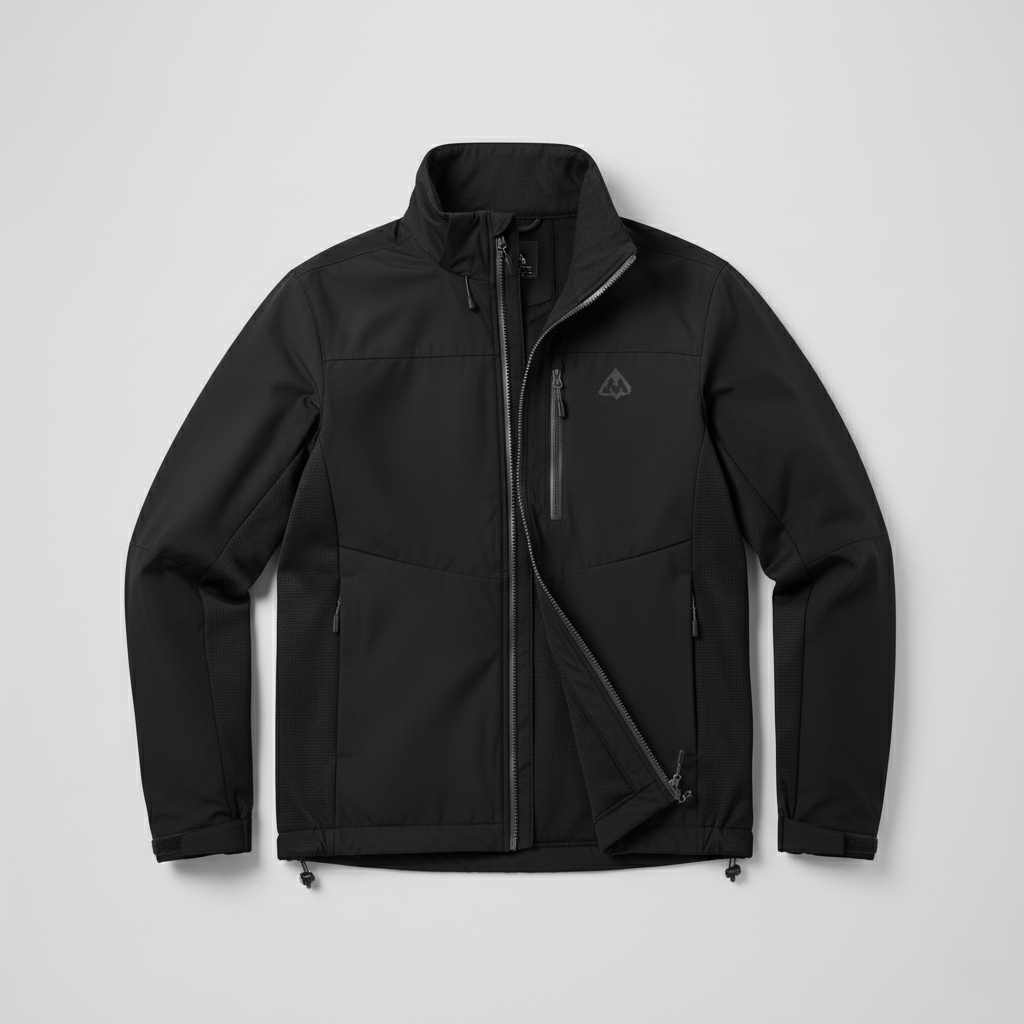 Men’s Windproof Hiking Jacket with Adjustable Hem and Breathable Fabric for Trail and Everyday Use