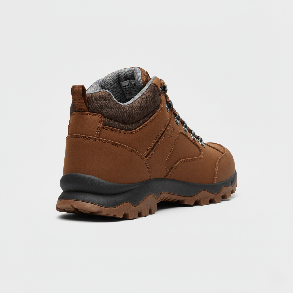 Mens Suede Hiking Shoes with Non Slip Rubber Sole and Ankle Support for Trail and Mountain Treks