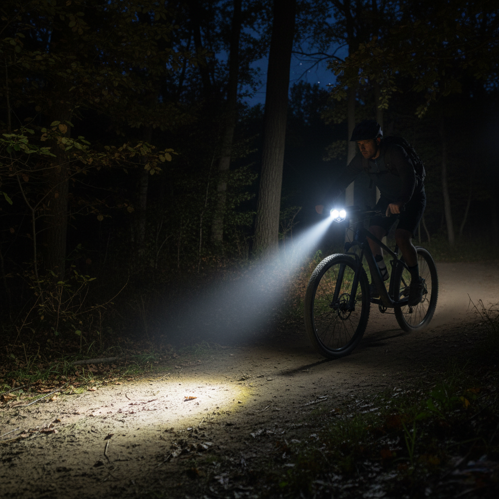 USB C and Solar Rechargeable Bike Headlight with Power Display and Adjustable Beam for Night Cycling