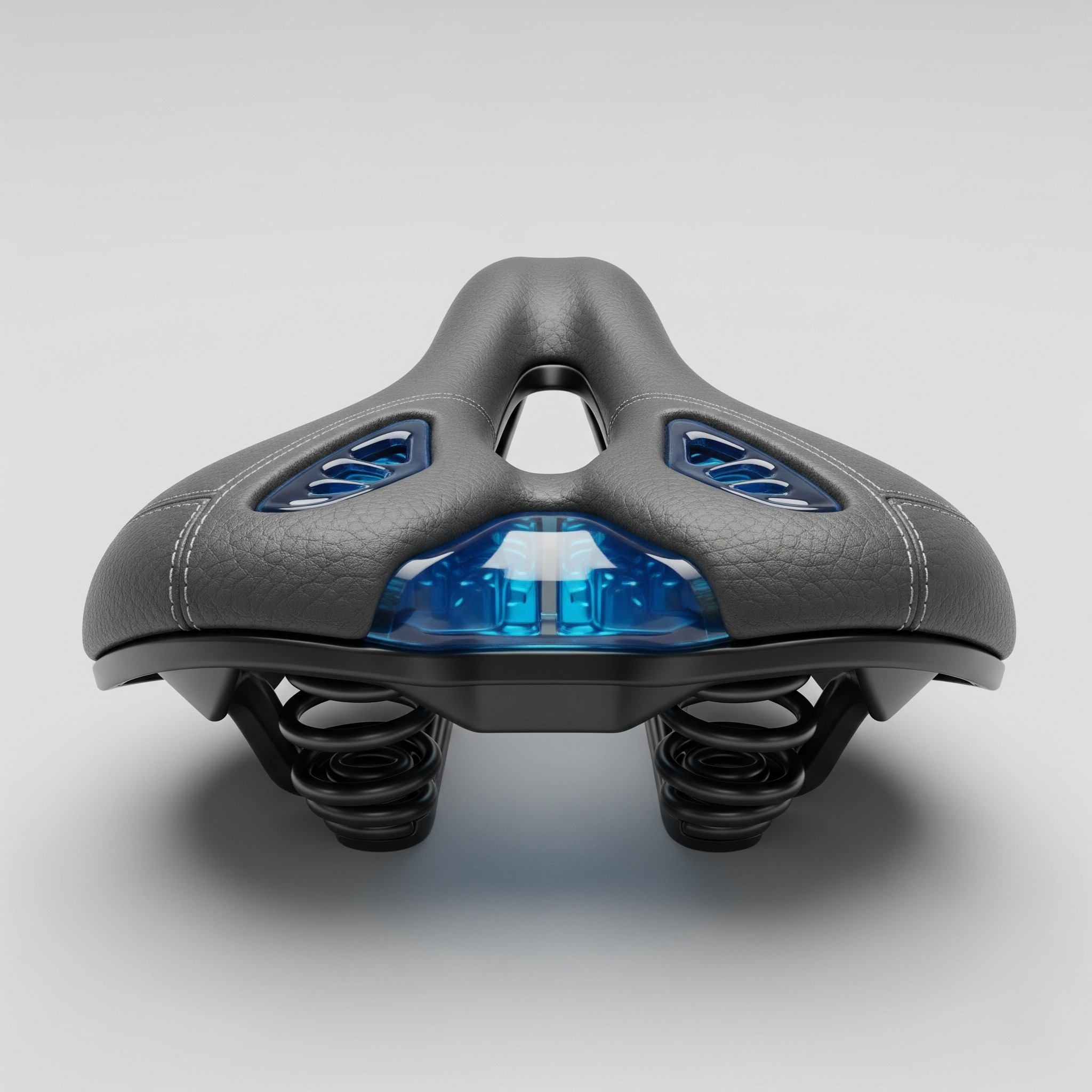 Shock-Absorbing Bike Saddle with Silica Gel Cushion and Water-Resistant PU Leather for Long-Distance Cycling