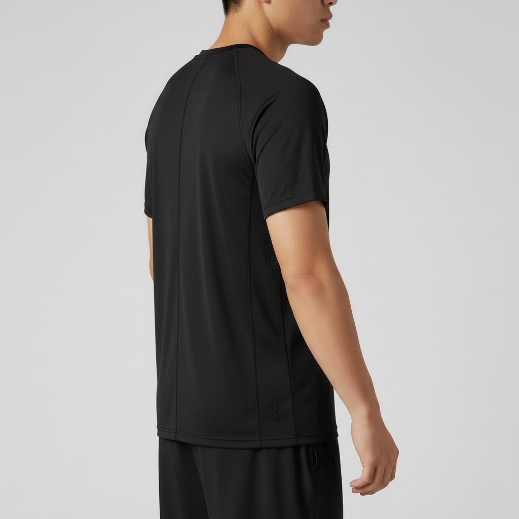 Mens Short Sleeve Quick Dry Polyester T Shirt for Running Hiking and Training