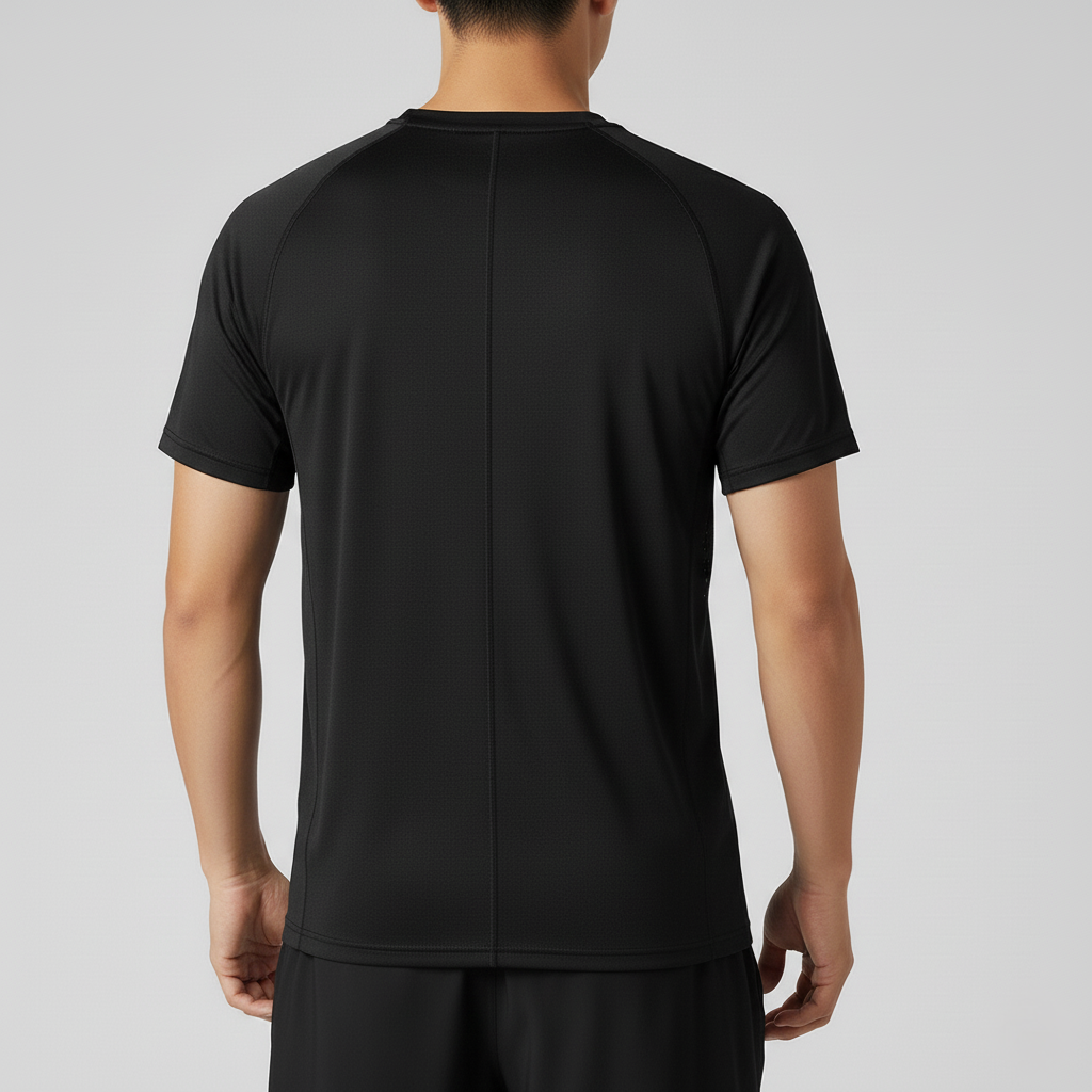 Mens Short Sleeve Quick Dry Polyester T Shirt for Running Hiking and Training