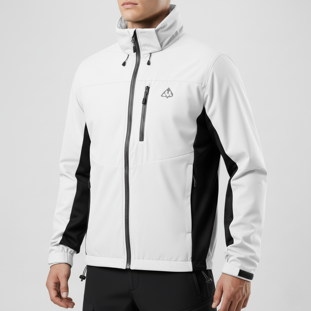 Men’s Windproof Hiking Jacket with Adjustable Hem and Breathable Fabric for Trail and Everyday Use
